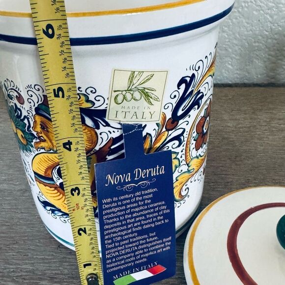 Ceramica Nova Deruta Raffaellesco Lidded Kitchen Storage Canister Jar - Picture 3 of 5